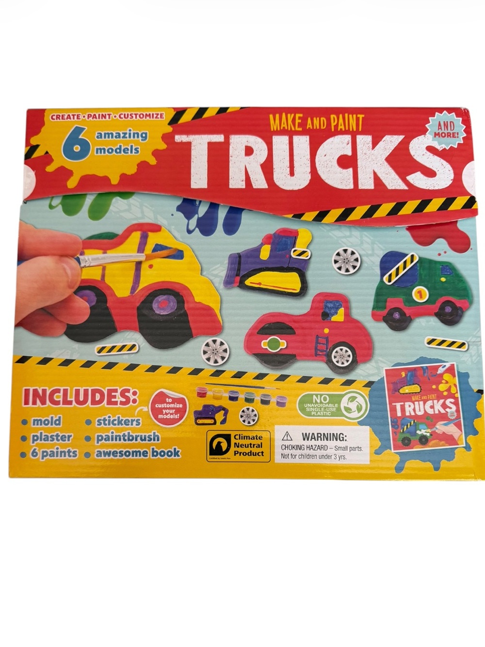 Make and Paint Trucks Craft Kit - Makes 6 Brand New in Box